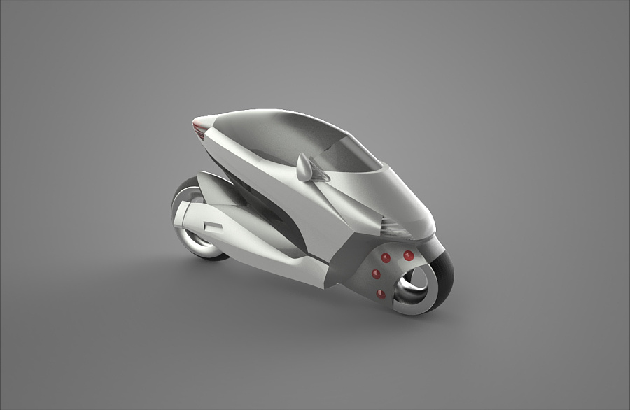 未来城市概念型代步车 穿梭于凉巷的科技美学